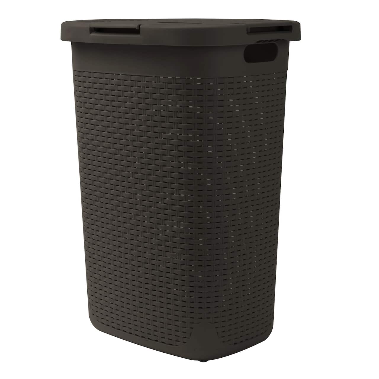 Mind Reader 60L Hamper Laundry Basket with Cutout Handles